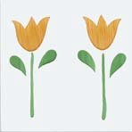 CENEFA 20X20 DECORADO A TREPA TULIPAN Nº 2 NARANJA - MLM